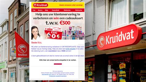 Trap niet in valse winactie uit naam van Kruidvat!